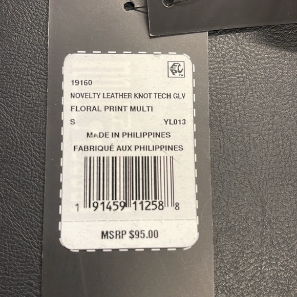 Leather Floral Gloves by Badgley Mischka - Picture 8 of 9